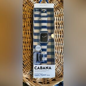 ⌚️ MVMT Cabana Blue White Apple Watch 41mm Band + Bumper NIP